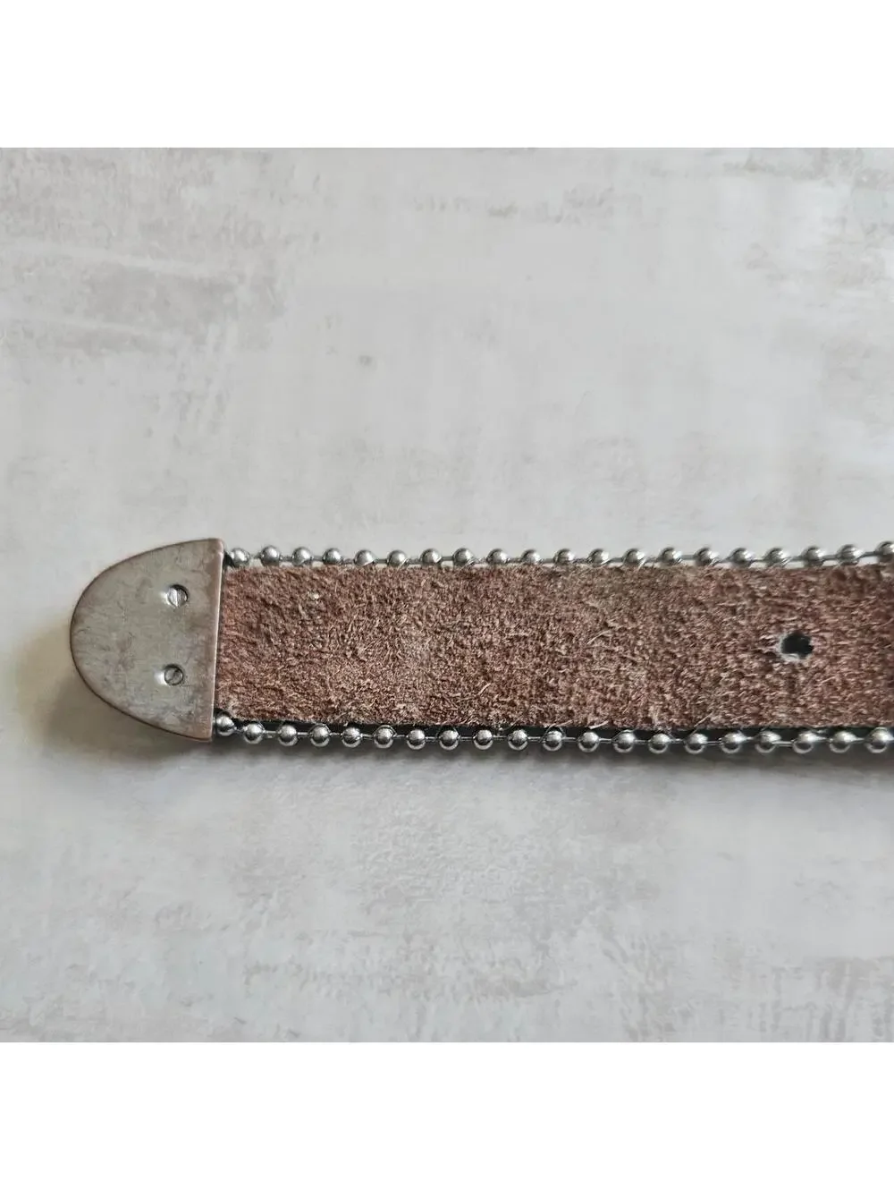 y2k Leopard Print Studded Rhinestone Belt Brown Silver Western